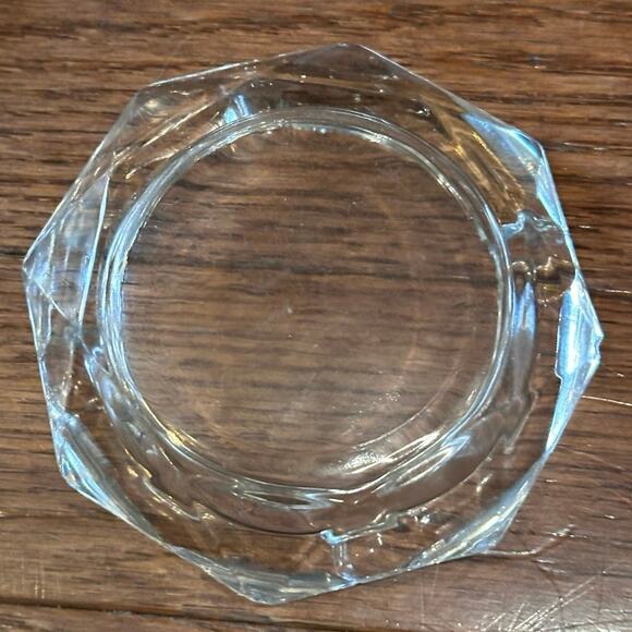 Vintage Mid Century Glass Ashtray & Caddy Set Floral-Like New - Picture 9 of 16